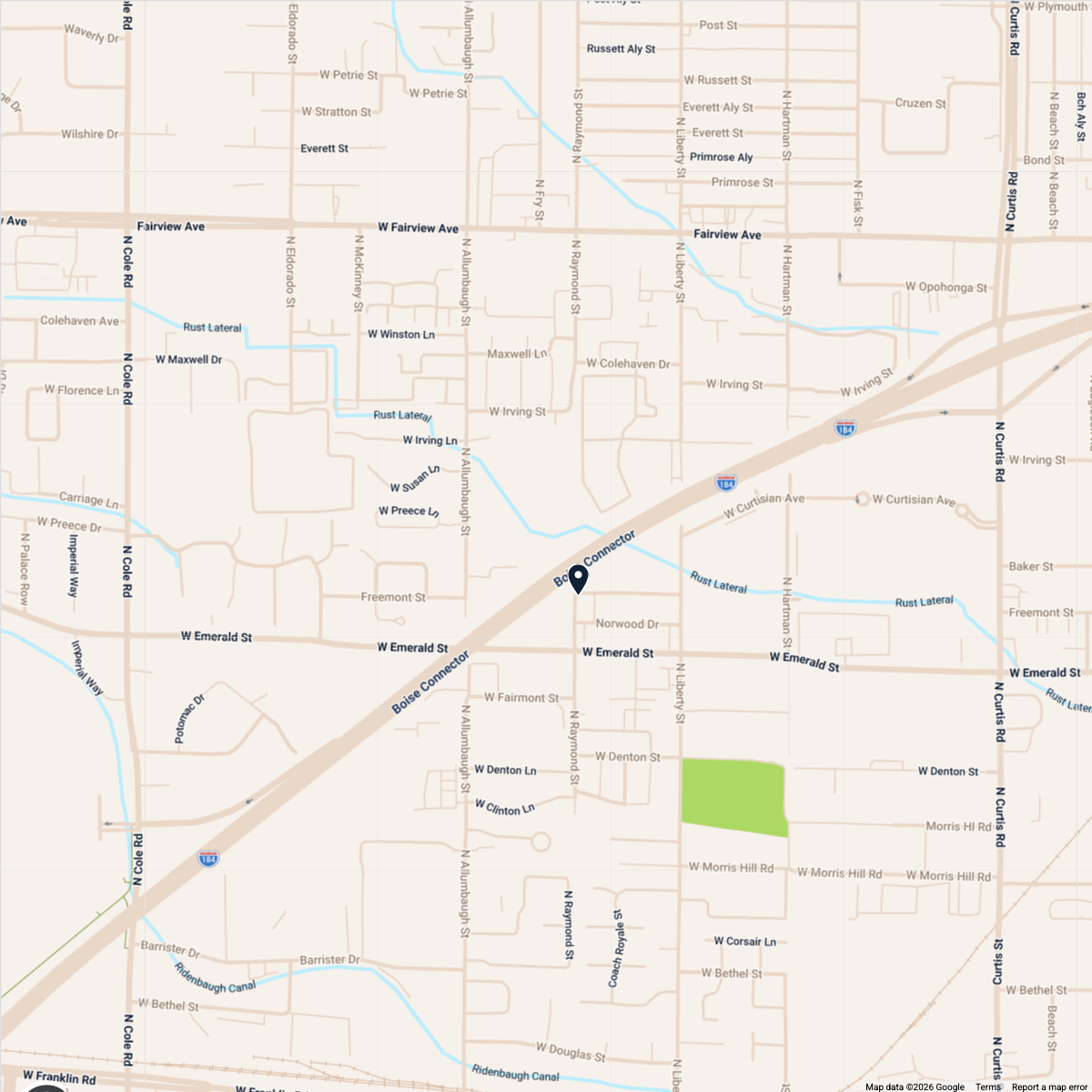 Map showing Imagine Boise