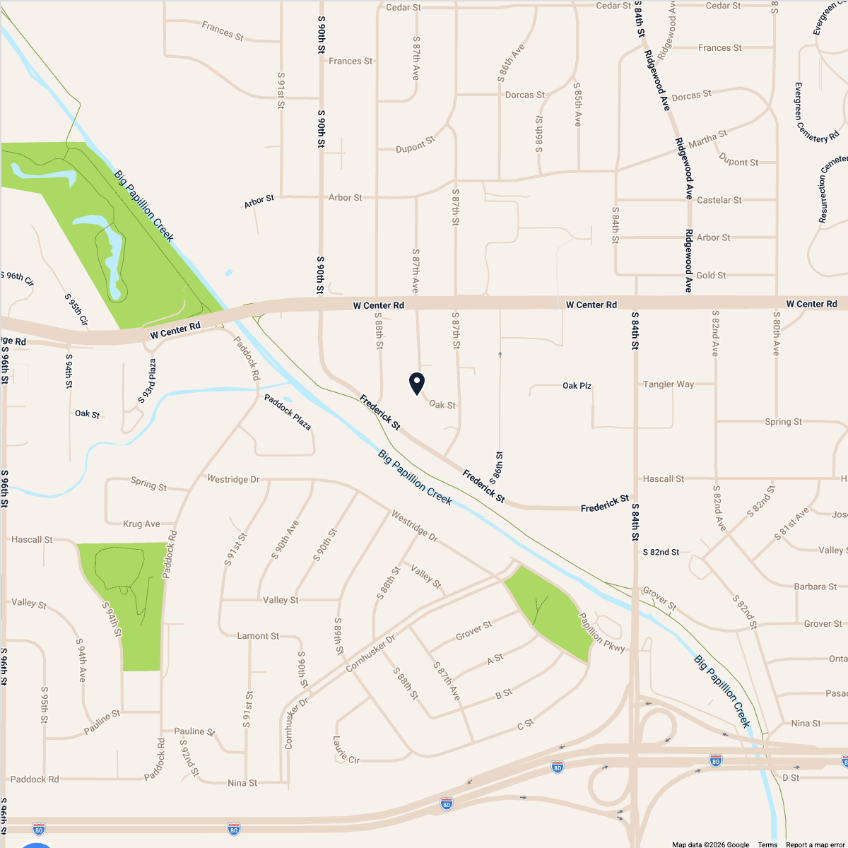 Map showing Imagine Omaha
